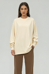 Men/Women Unisex Heavyweight 305G Cotton Retro Long Sleeve Tee