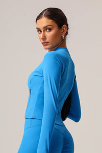 Women Zipper Pocket Running Jacket