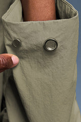 Women Slim-Fit Lightweight Waterproof Trench Coat with Detachable Belt