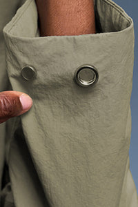 Women Slim-Fit Lightweight Waterproof Trench Coat with Detachable Belt
