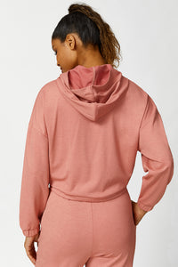 Women'S Drawstring Hem Hooded Sweatshirt