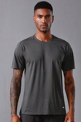 Men's Spliced Quick Dry Sports Short Sleeve T-shirt
