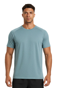 Men's Summer 100% Cotton Crew Neck Quick Dry  Sports T-shirt
