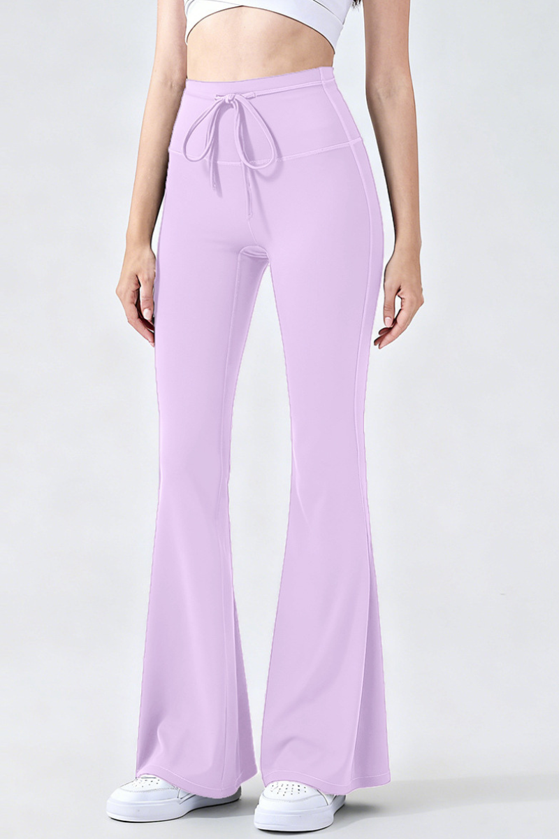 Women's Athletic High-waist Drawstring Flare Pants