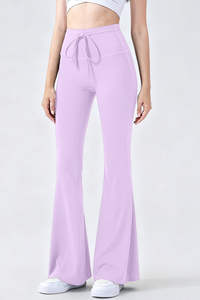 Women's Athletic High-waist Drawstring Flare Pants
