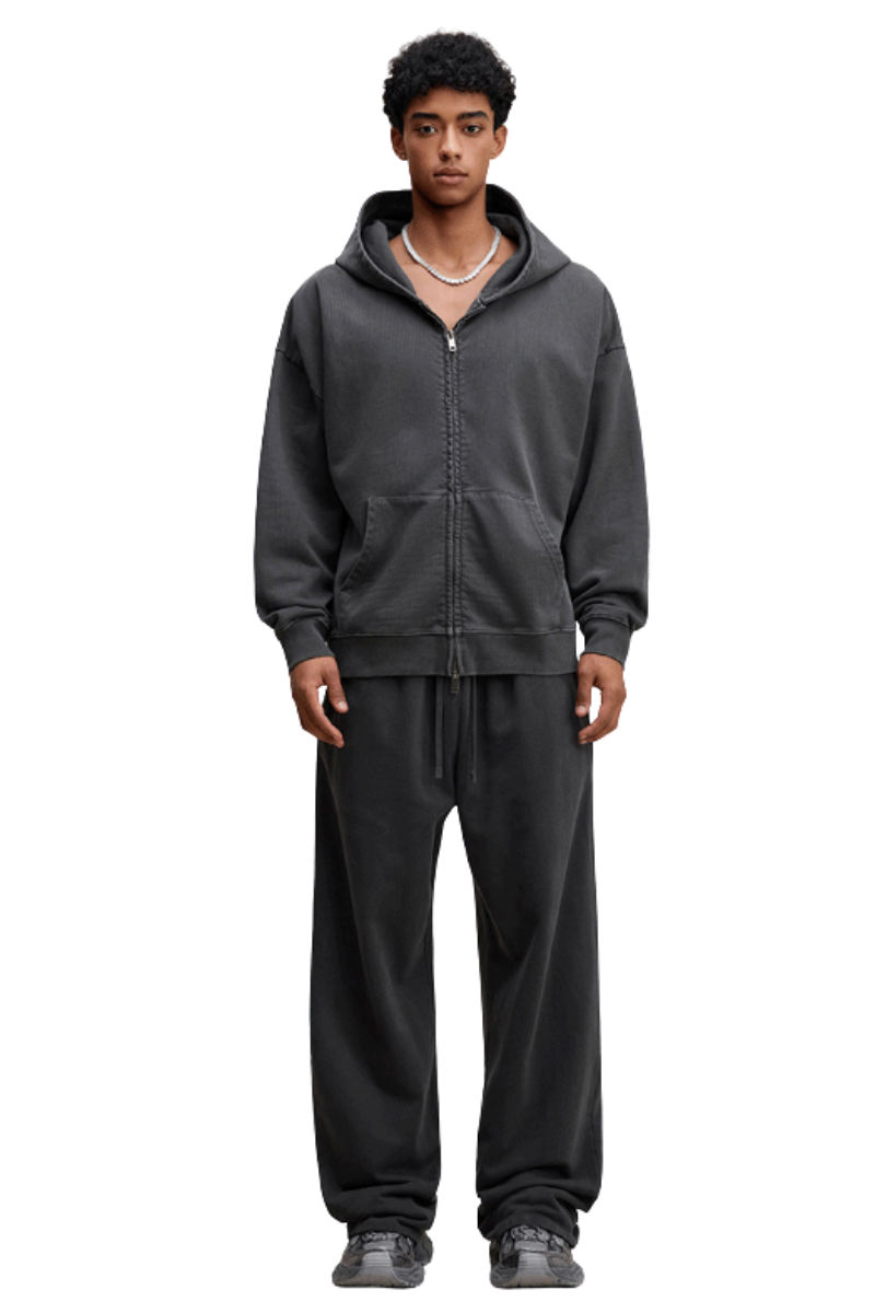 Men's Fall Vintage Cotton Set:Hooded Jacket And Sweatpants