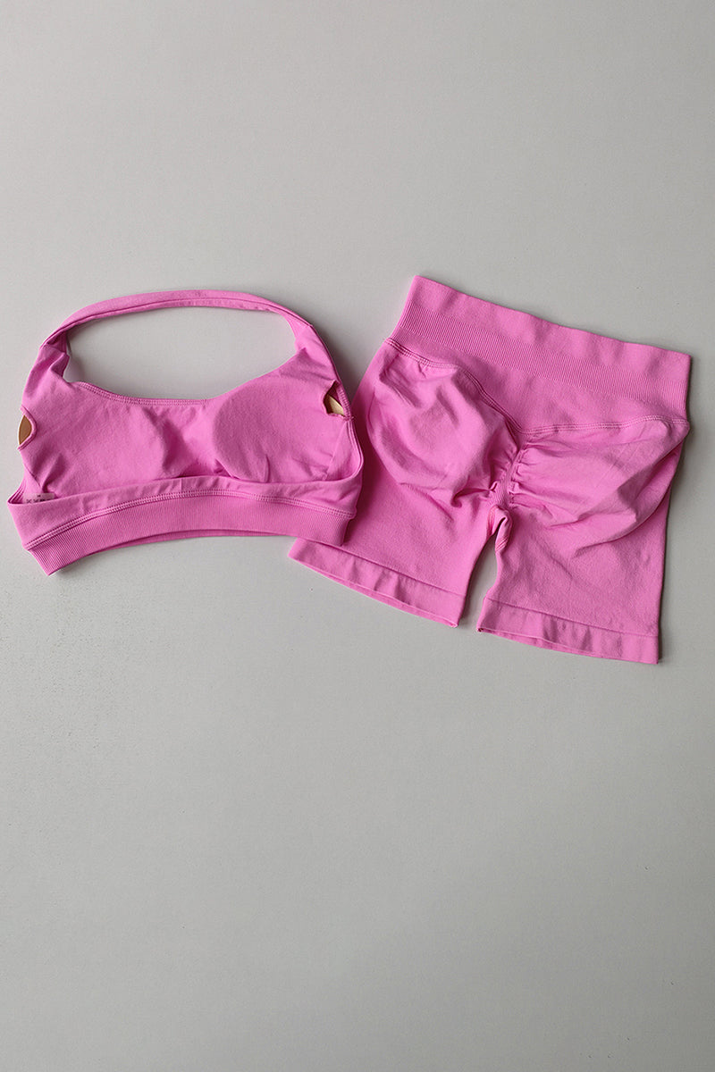 women's   high waisted Hanging sports bra& Leggings suits