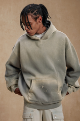 Retro-style hooded sweatshirt