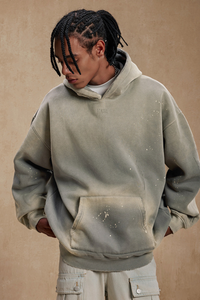 Retro-style hooded sweatshirt