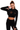 Women's Finger Cuff Cropped Solid Athletic Hooded