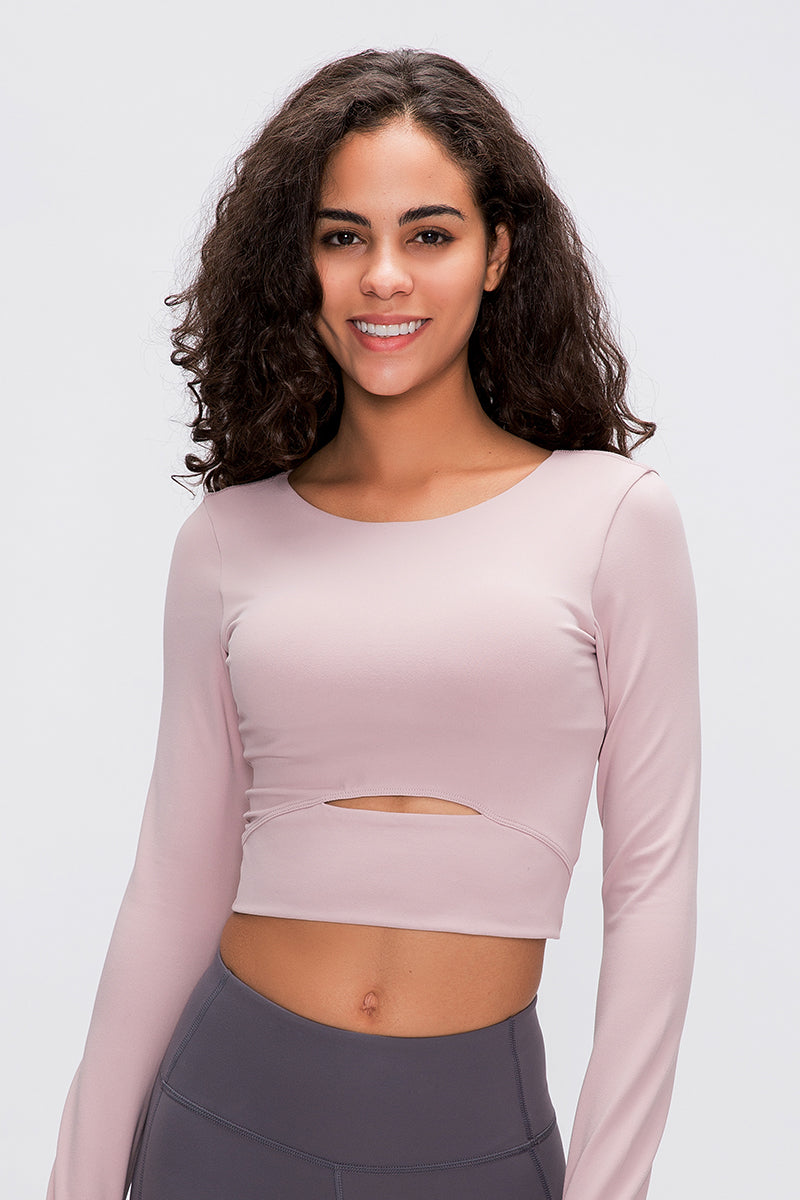 Women'S Yoga Slim Fit Long Sleeved Thumbhole