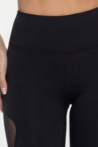 Women's Side Mesh-Paneled Breathable High-Waist Yoga Leggings