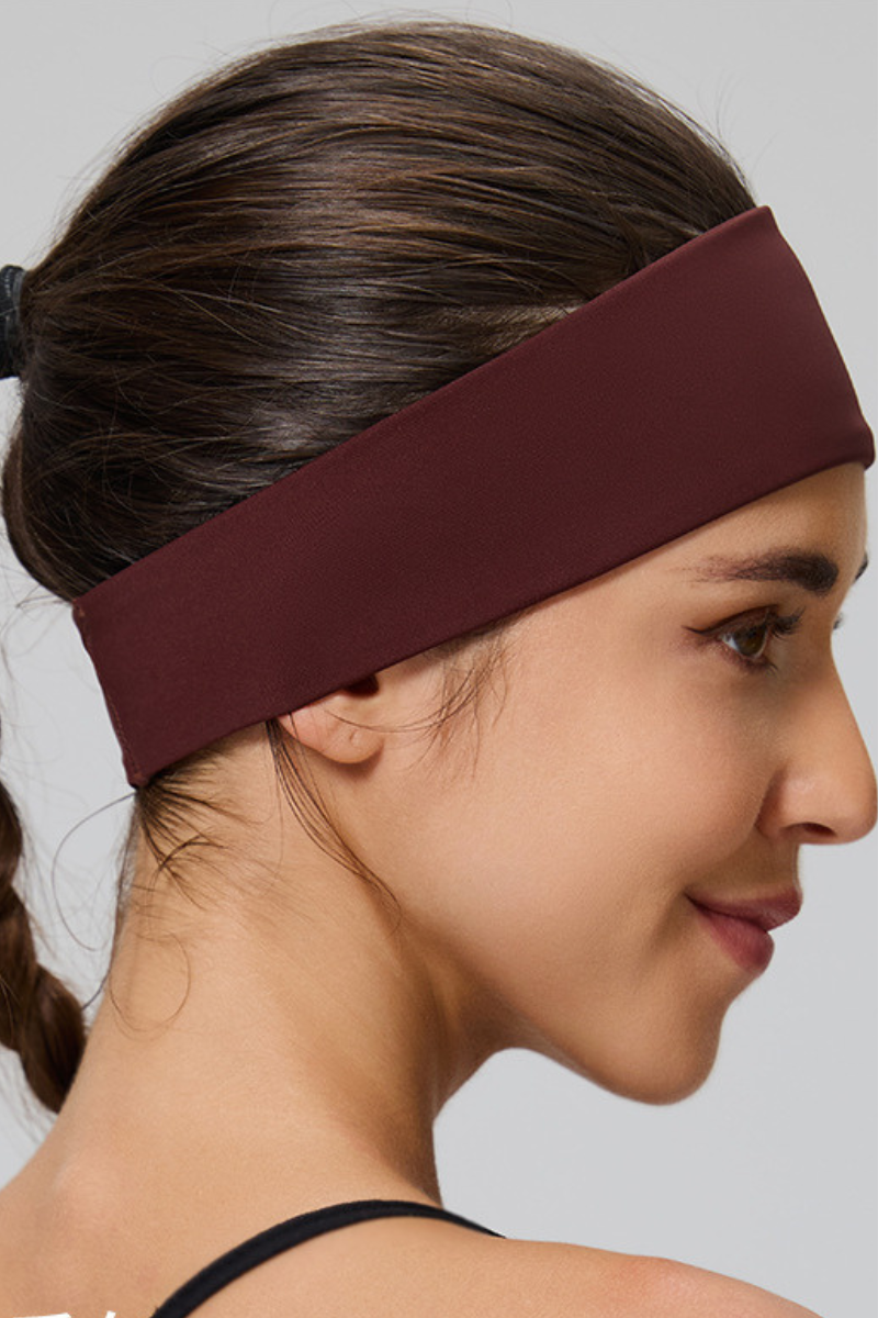 Women's Solid Sweat Wicking Elastic Sports Headband