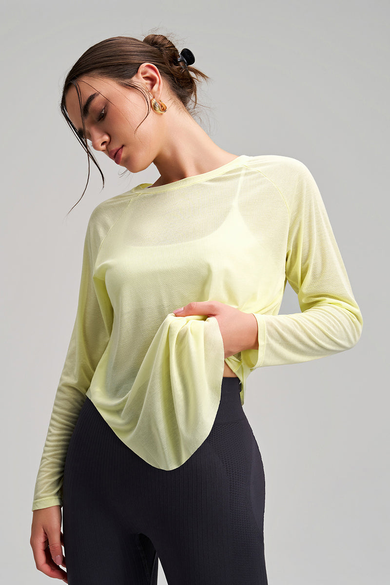 Women Loose-Fit Quick-Dry Yoga Long Sleeves