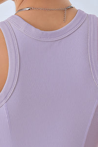 Women Low Impact Fixed Cup Longline Sports Bra Yoga Pilates Fitness Top