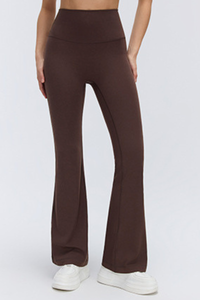 Women's Athletic High-waist Solid Flared Yoga Pants