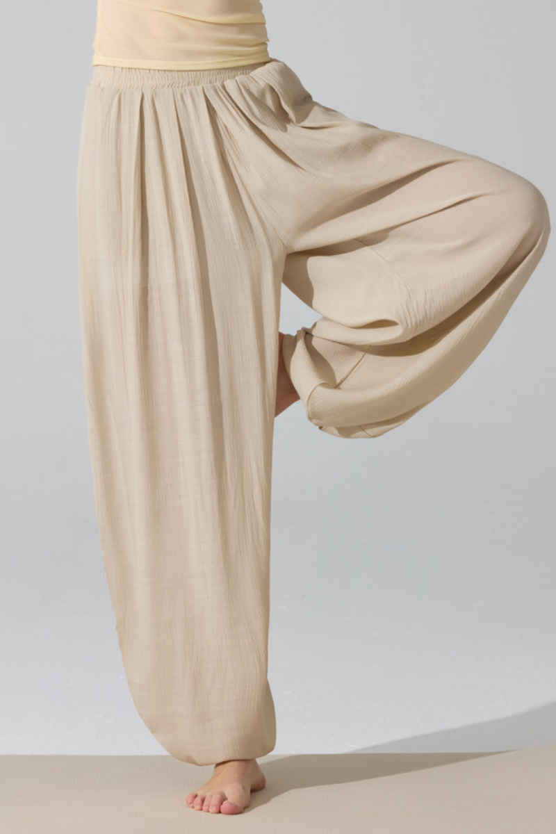 Women's Lightweight Elastic Waist Loose Fit Harem Casual Pants