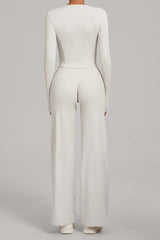 Women Naked Feel Flared Yoga Set