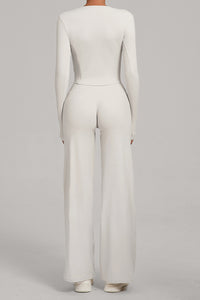 Women Naked Feel Flared Yoga Set