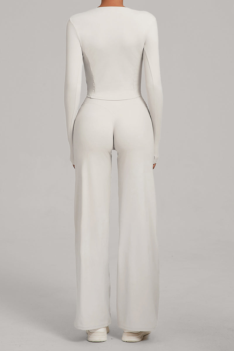 Women Naked Feel Flared Yoga Set