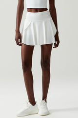 Women High Waist Tennis Skirt Two Layer Quick Dry Sports