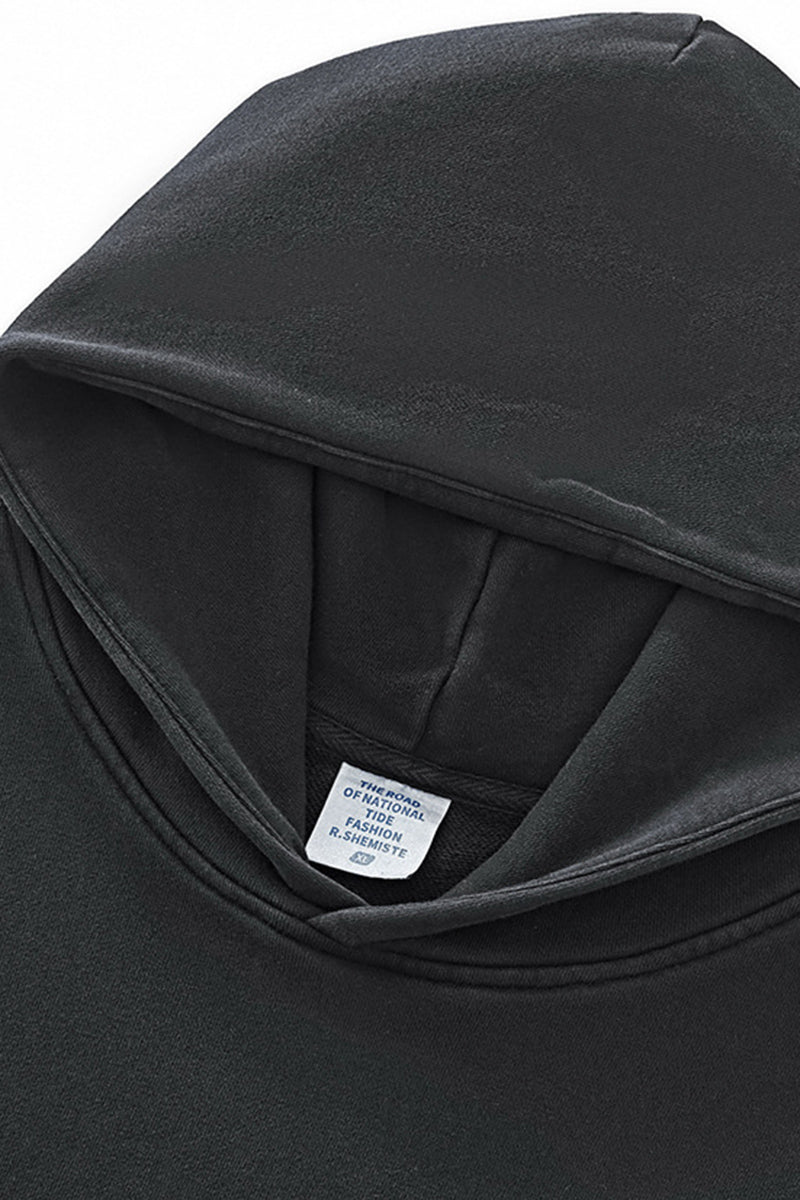 Unisex Vintage Washed Heavyweight Cotton Hoodie