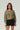 Women's washed velvet V-neck cropped sweatshirt