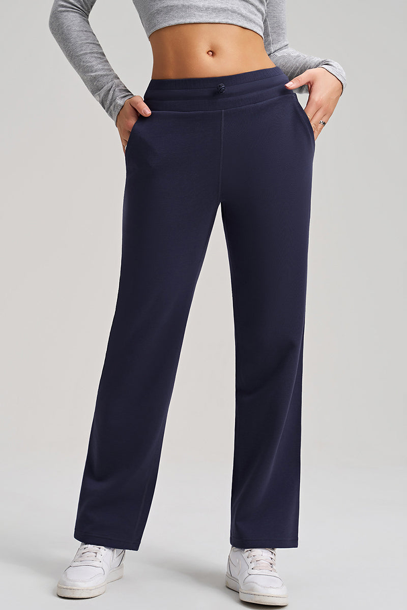 Women Wide Leg Relaxed Fit Mid Waist Yoga Lounge Pants