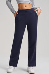 Women Wide Leg Relaxed Fit Mid Waist Yoga Lounge Pants