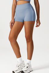 Women High-Waisted Color-Block Butt-Lifting Quick-Dry Yoga Shorts