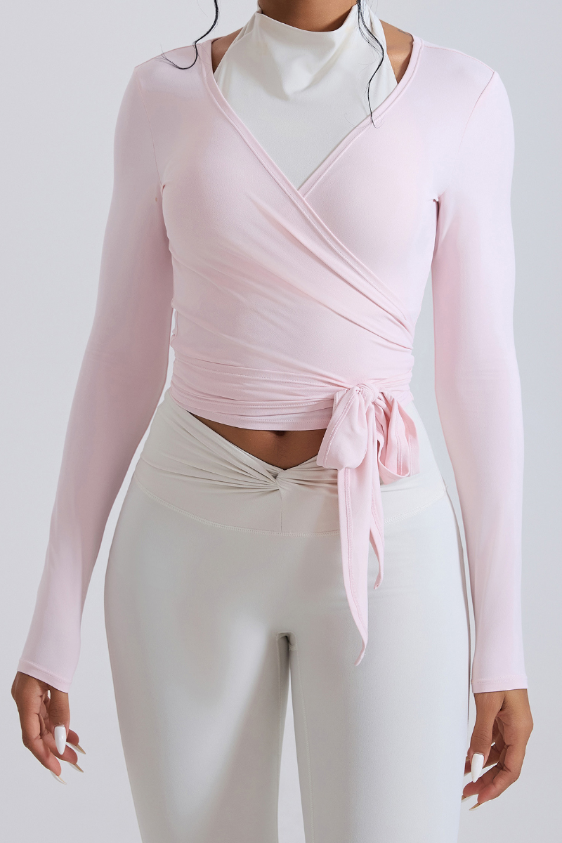 Women’s strap-adjustable waistline sport top.