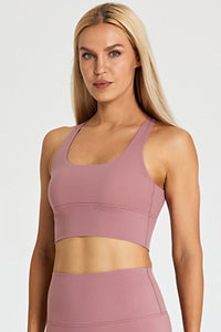 Detachable Chest Pad Cross-Back Sports Bra