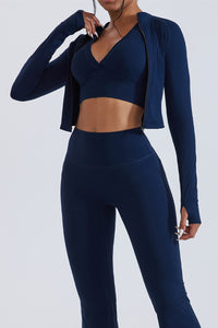 Women Stand Collar Windproof Sport Jacket