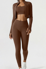 Women’s sports three-piece set.