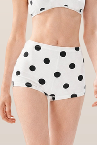 Women's Polka Dot Vintage Slim Fit Yoga Shorts