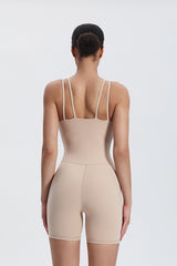 Women'S Dance Fitness V-Neck Double Strap Bodysuit