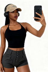 Women's quick-drying with chest pads sports suspenders