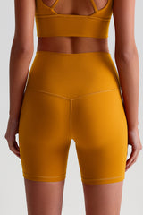Women High Waisted Butt Lifting Seamless Naked Sensation Yoga Shorts