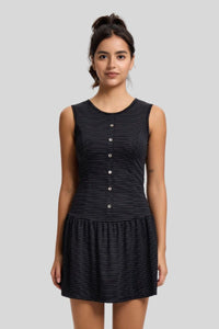 Striped quick-drying tennis sports dress