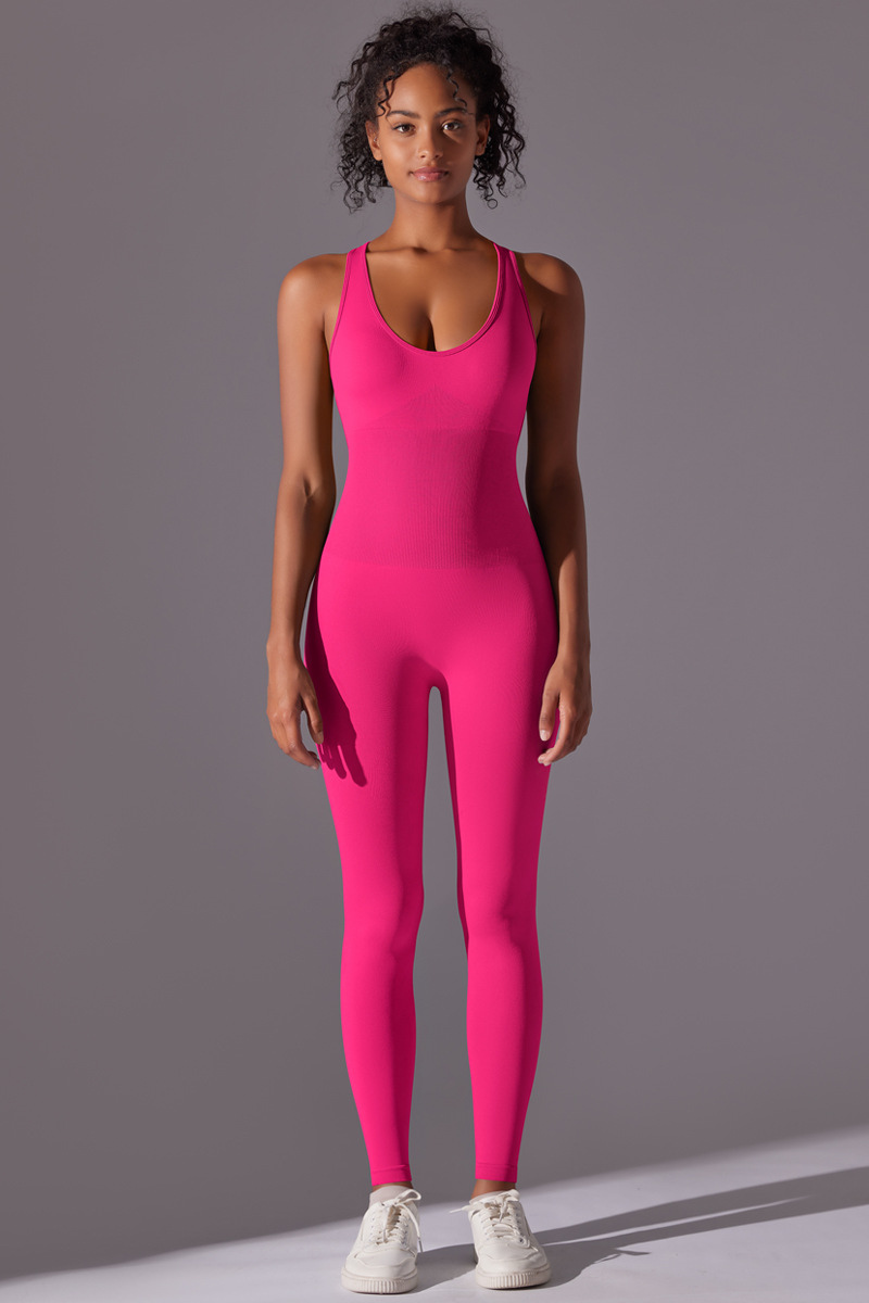 Women's Athletic U-neck Seamless Jumpsuit