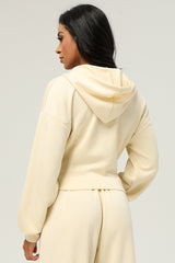Women Zippered Jacket Hooded Casual Cardigan Jacket