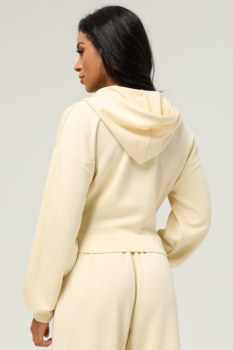 Women Zippered Jacket Hooded Casual Cardigan Jacket