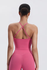 Women'S Crossover Backless Suspender Bra Underwear Sports Vest