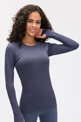 Women'S Yoga Long Sleeved With Thumbhole