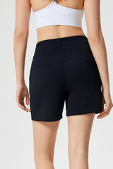 Women Loose Elastic Waist Moisture Wicking Commuter Fitness Running Sports Casual Yoga Shorts