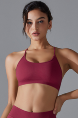 Women's Athletic U-neck Cross Back Beautiful Back Bra