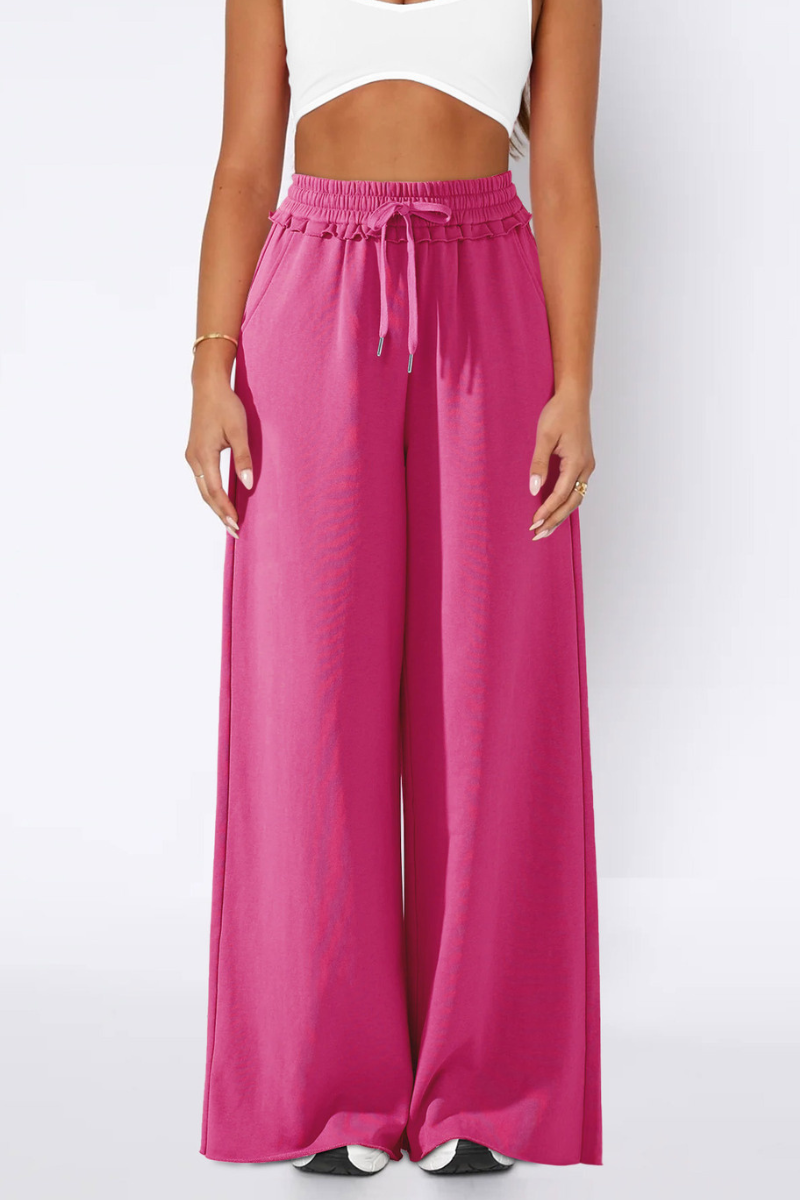 Straight-leg casual pants