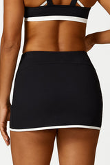 Women'S Colorblocked Sports Tennis Skirt