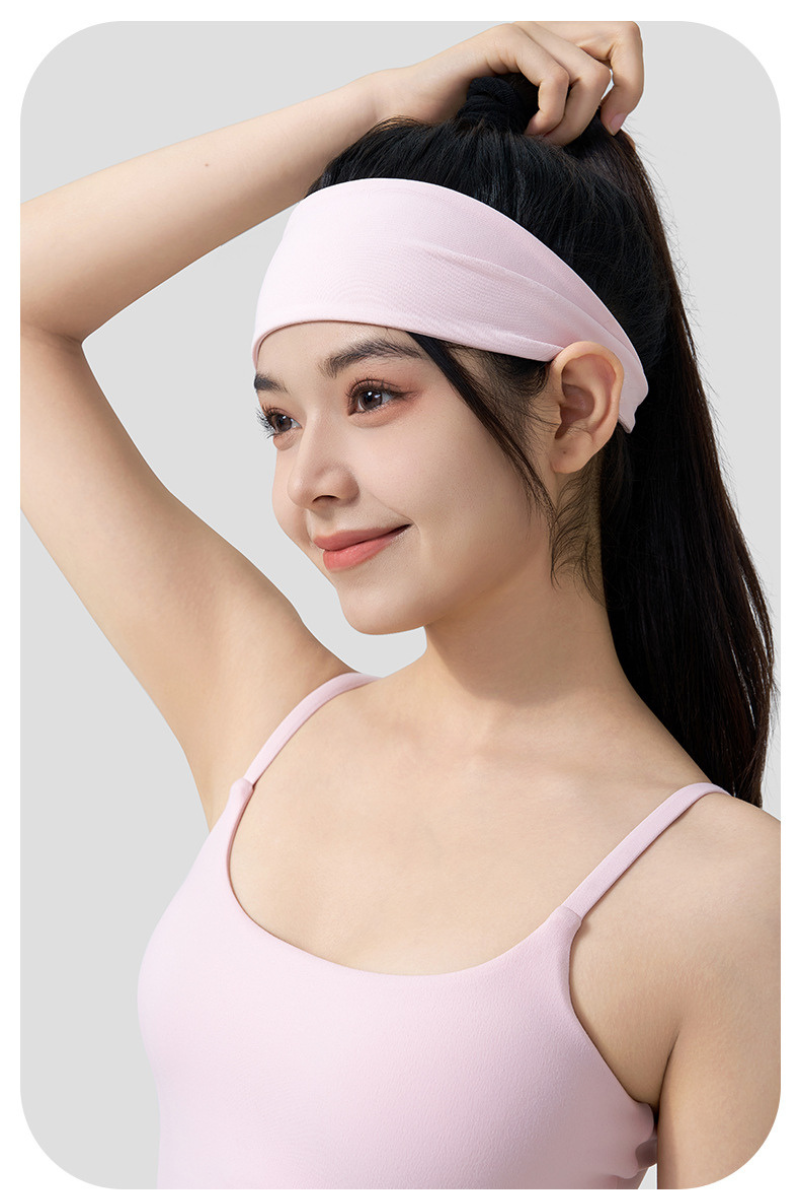 Women's solid color sports headband