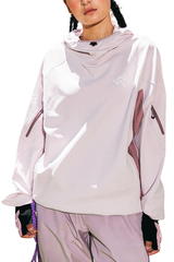 Women's Fall Color-Block Patchwork Multi-Pocket Sport Hoodie